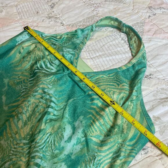no boundaries vintage y2k green swirled retro hippy halter crop top size large - Picture 3 of 7